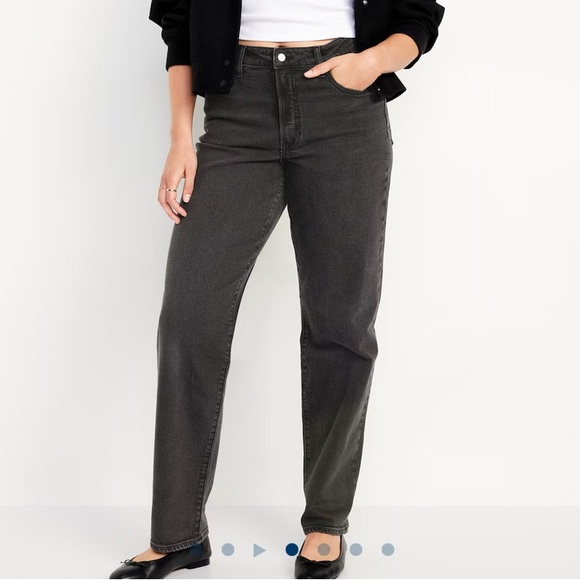 Old Navy High- Waisted OG Loose Black Jeans - Picture 1 of 4